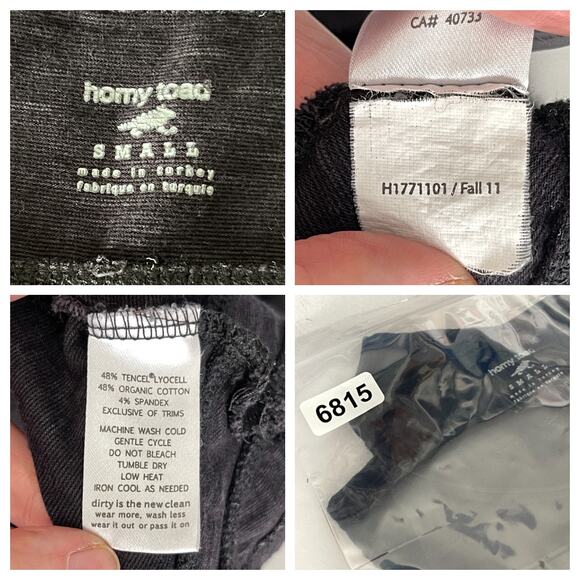 Horny Toad Women's Stretchy Knit Asymmetrical V-Neck Long Sleeve Dress S Black - Picture 10 of 10